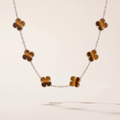 Vintage Alhambra Tiger’s Eye 10 Motifs Necklace