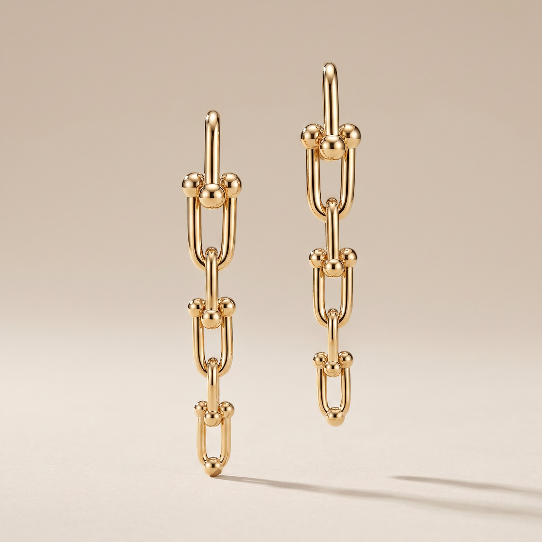Graduated Link Drop Earrings