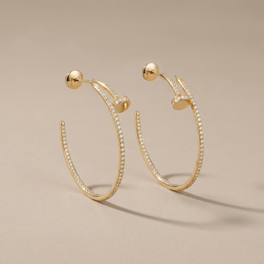 Juste Un Clou Pavé Diamonds Hoop Earrings
