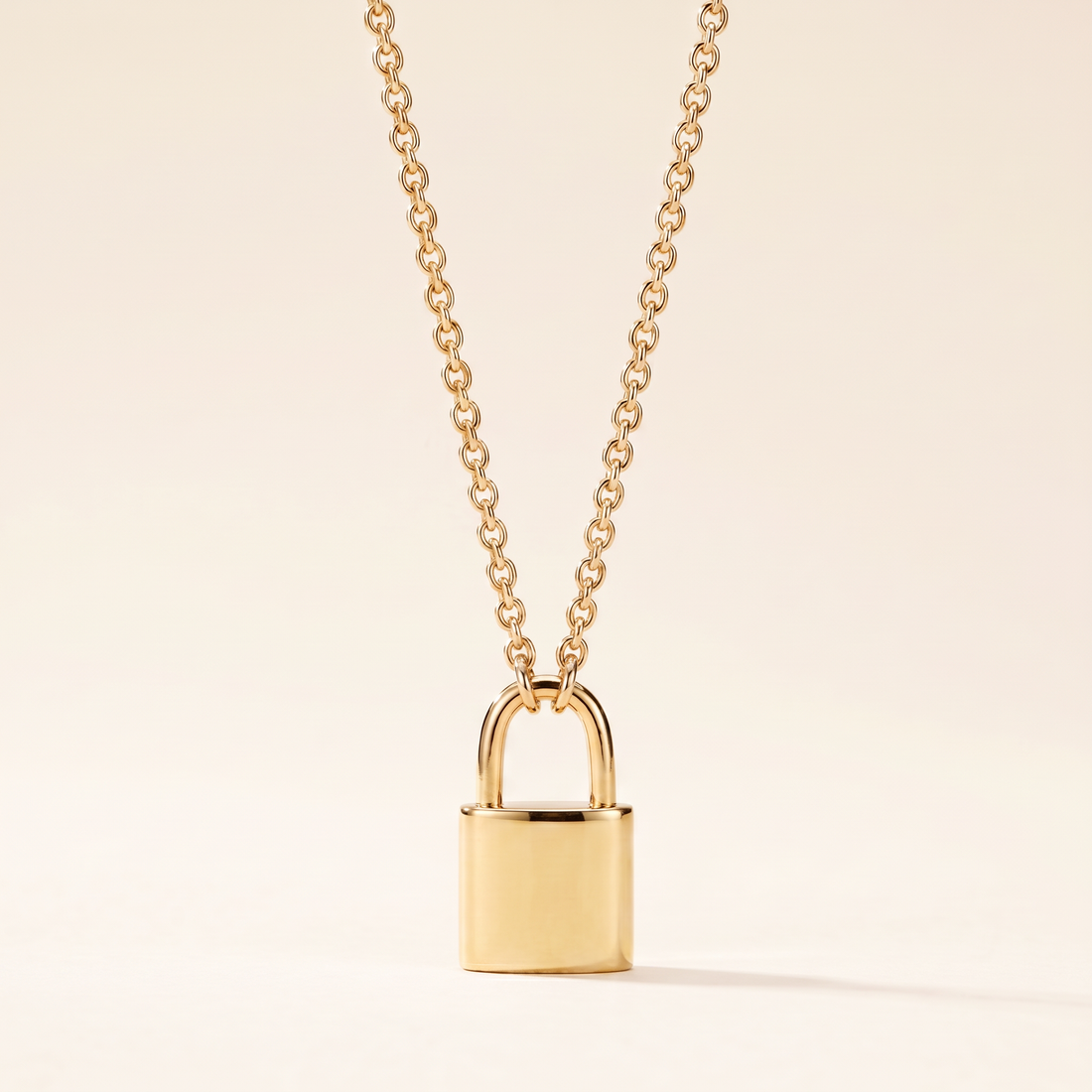 Lock Pendant Chain Necklace