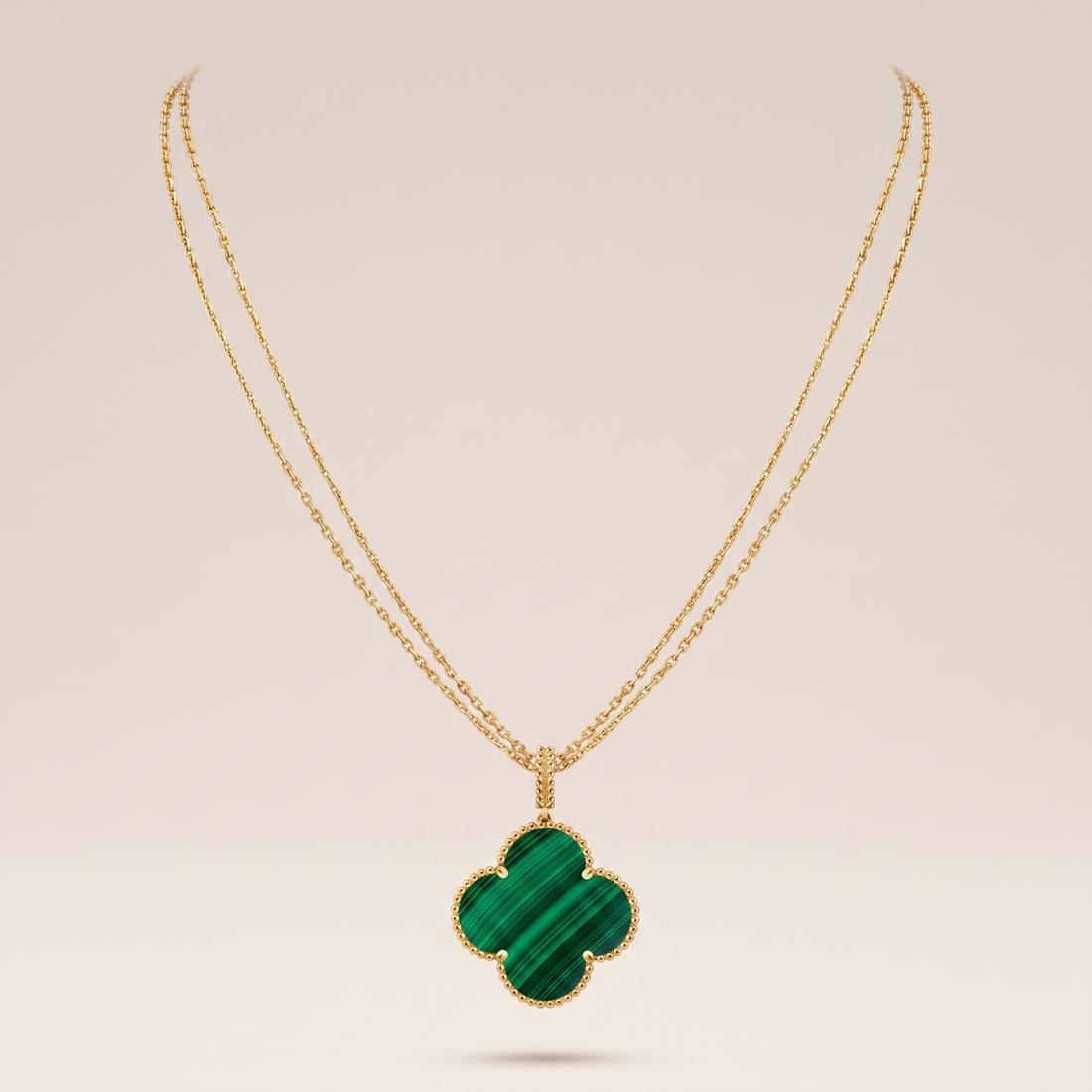 Magic Alhambra Malachite Necklace