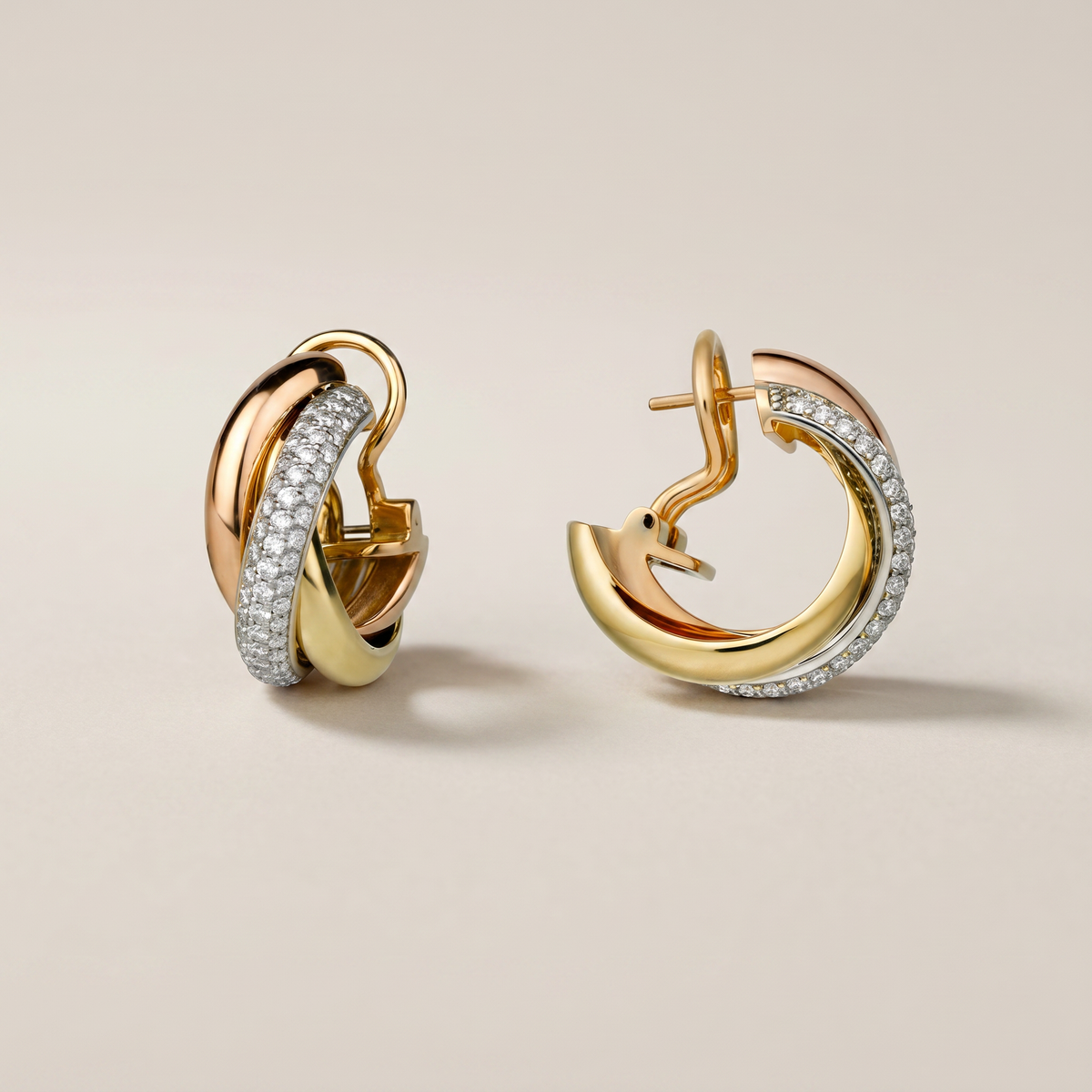 Trinity Pavé Diamonds Earringsshop_this_look_EcLGgQ