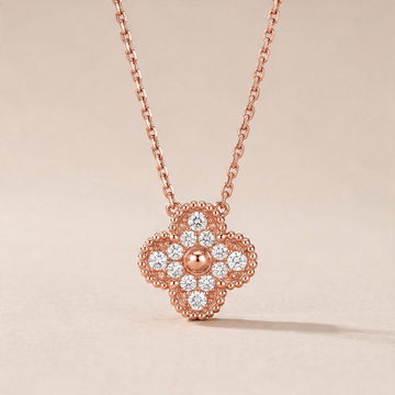 Vintage Alhambra 1 Pavé Motif Necklace